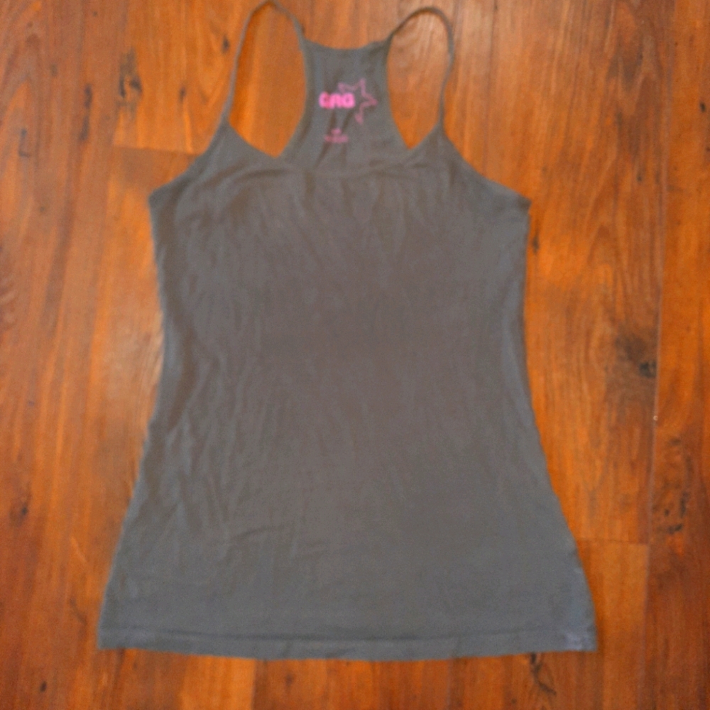 Garage dark gray tank top